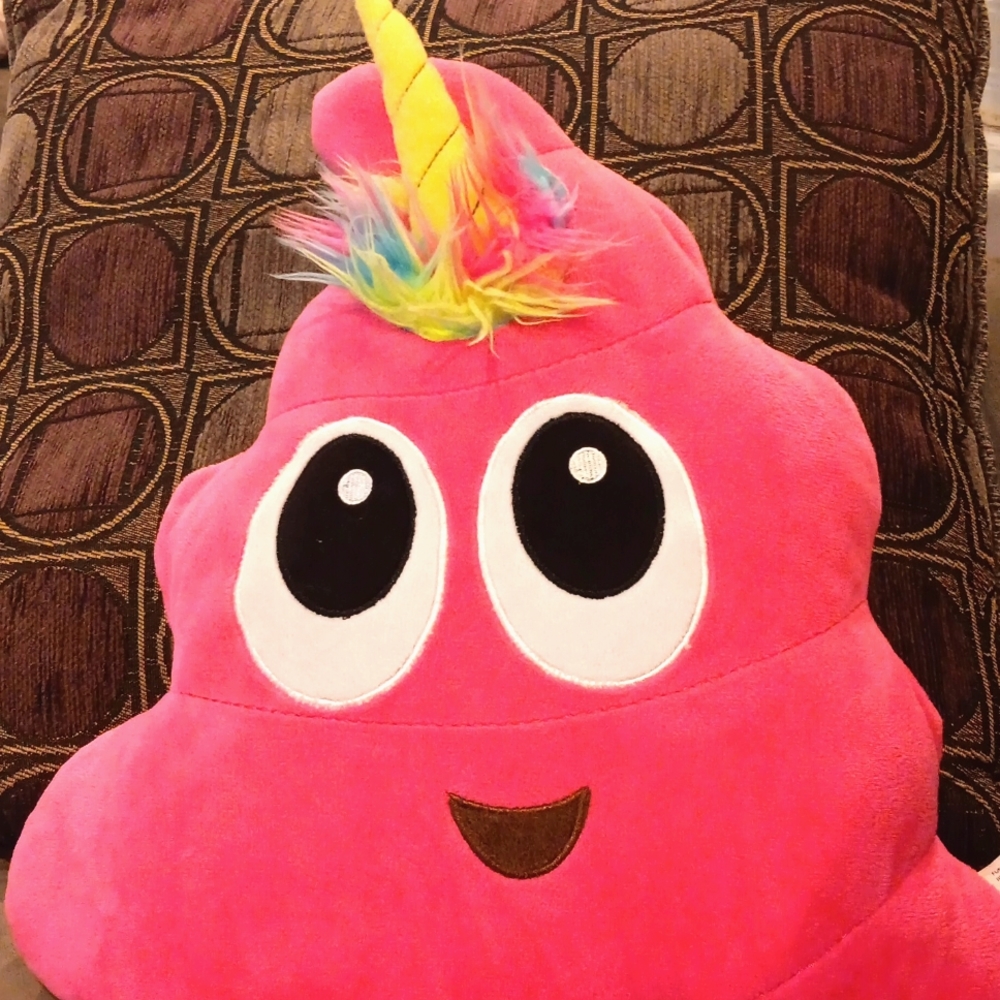 Hot pink poo-unicorn emoji